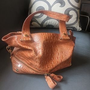 Jessica Simpson Orange vinyl croc bag